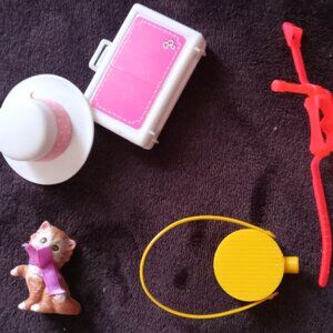 Free w/$15 Miscellaneous Barbie accessories Hat Suitcase Canteen Cat Scuba Mask